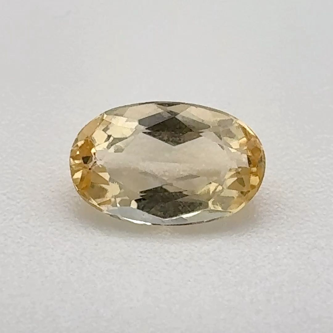 Oval Yellow Topaz 0.915ct loose gemstone