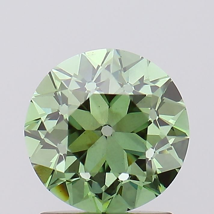 European Cut Fancy Vivid Green Lab-grown Diamond 1.63ct VS2 loose diamond