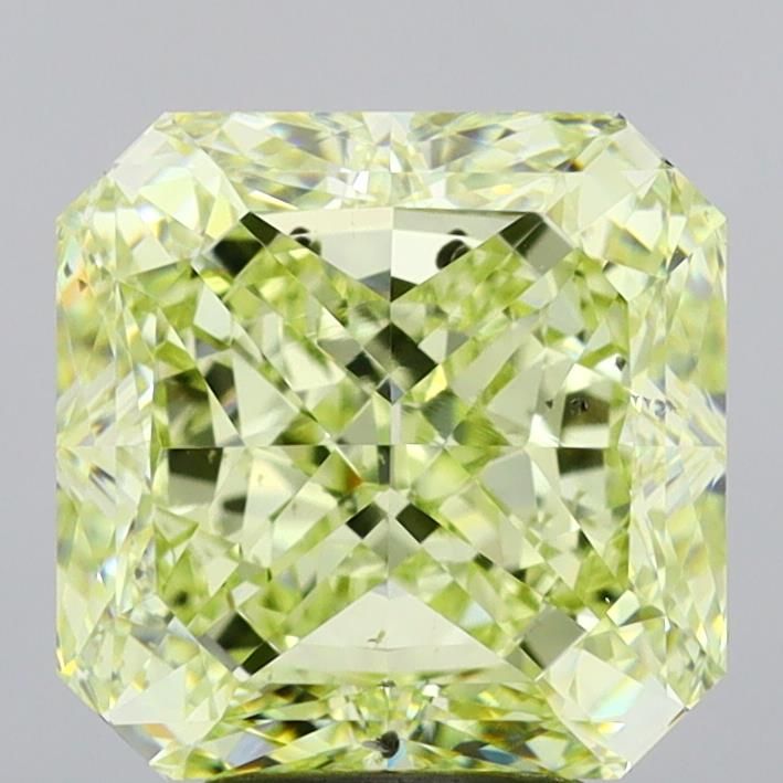 Radiant Fancy Grayish Yellowish Green Natural Diamond 5.01ct SI2 loose diamond