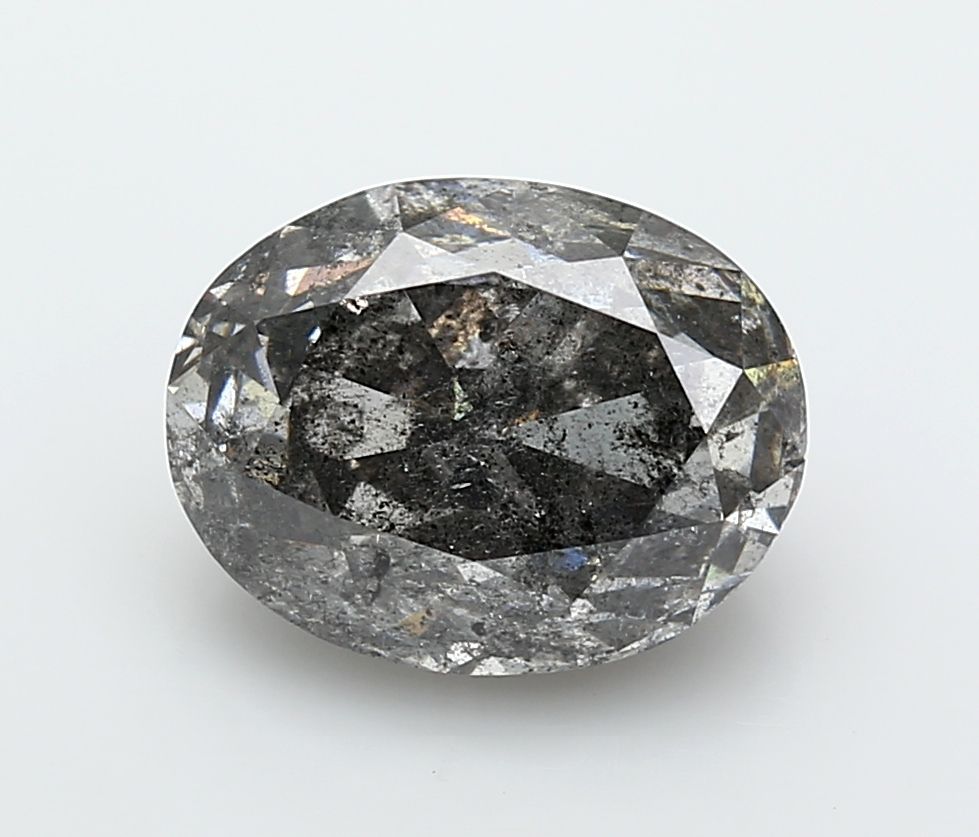Oval Fancy Gray Natural Diamond 5.61ct I1 loose diamond