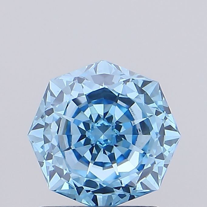 Octagonal Fancy Vivid Blue Lab-grown Diamond 0.96ct VS1 loose diamond