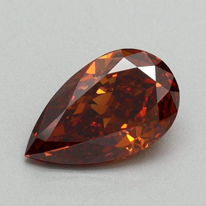 Pear Fancy Orange Lab-grown Diamond 0.69ct VS1 loose diamond