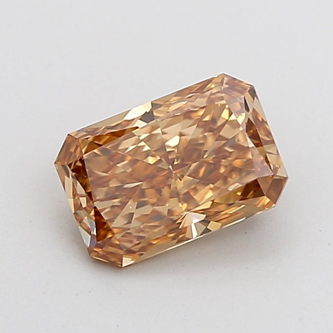 Radiant Fancy Orangey Brown Lab-grown Diamond 1.31ct VS1 loose diamond