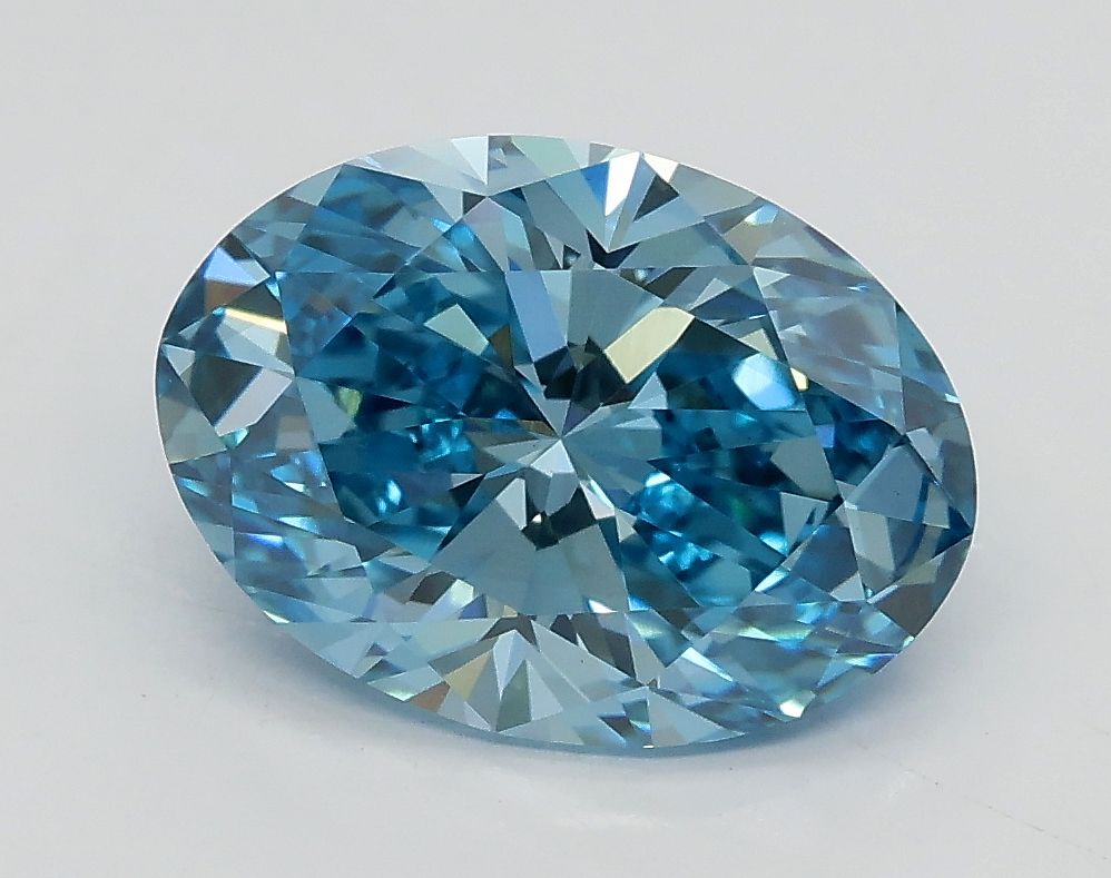 Oval Fancy Vivid Blue Lab-grown Diamond 2.2ct VS2 loose diamond