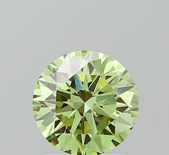 Round Fancy Vivid Green Lab-grown Diamond 1.54ct VS2 loose diamond