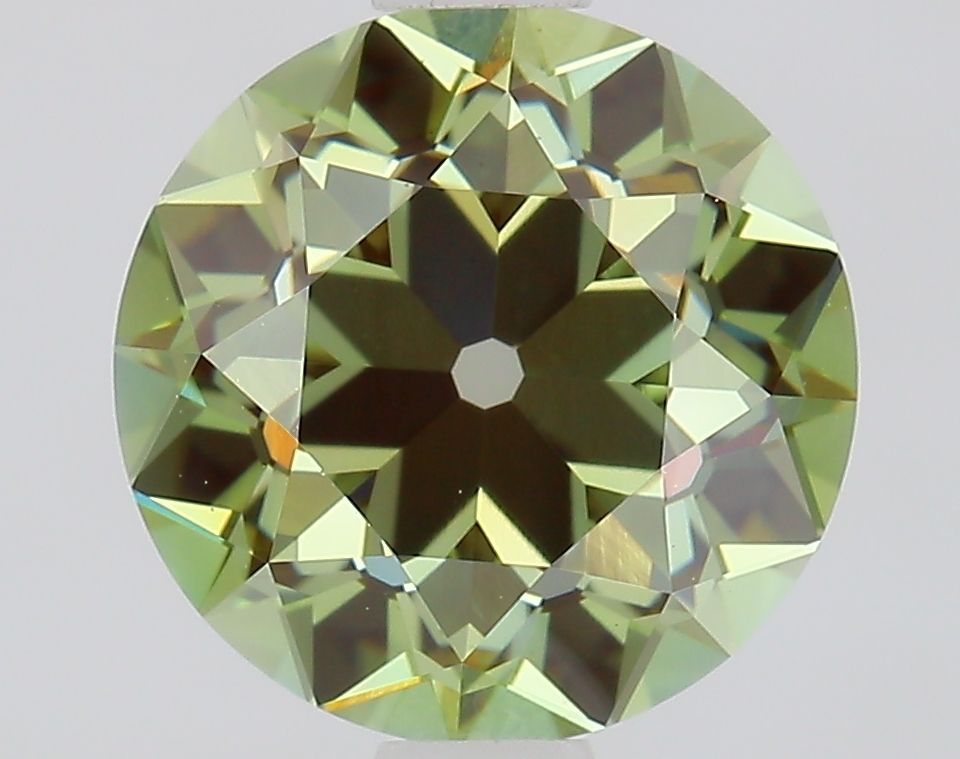 European Cut Fancy Vivid Green Lab-grown Diamond 1.44ct VS1 loose diamond