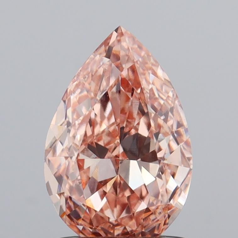 Pear Fancy Pinkish Brown Lab-grown Diamond 1.01ct VVS2 loose diamond