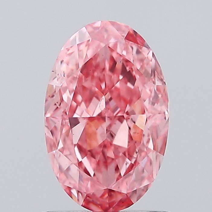 Oval Fancy Vivid Pink Lab-grown Diamond 1.08ct VS2 loose diamond