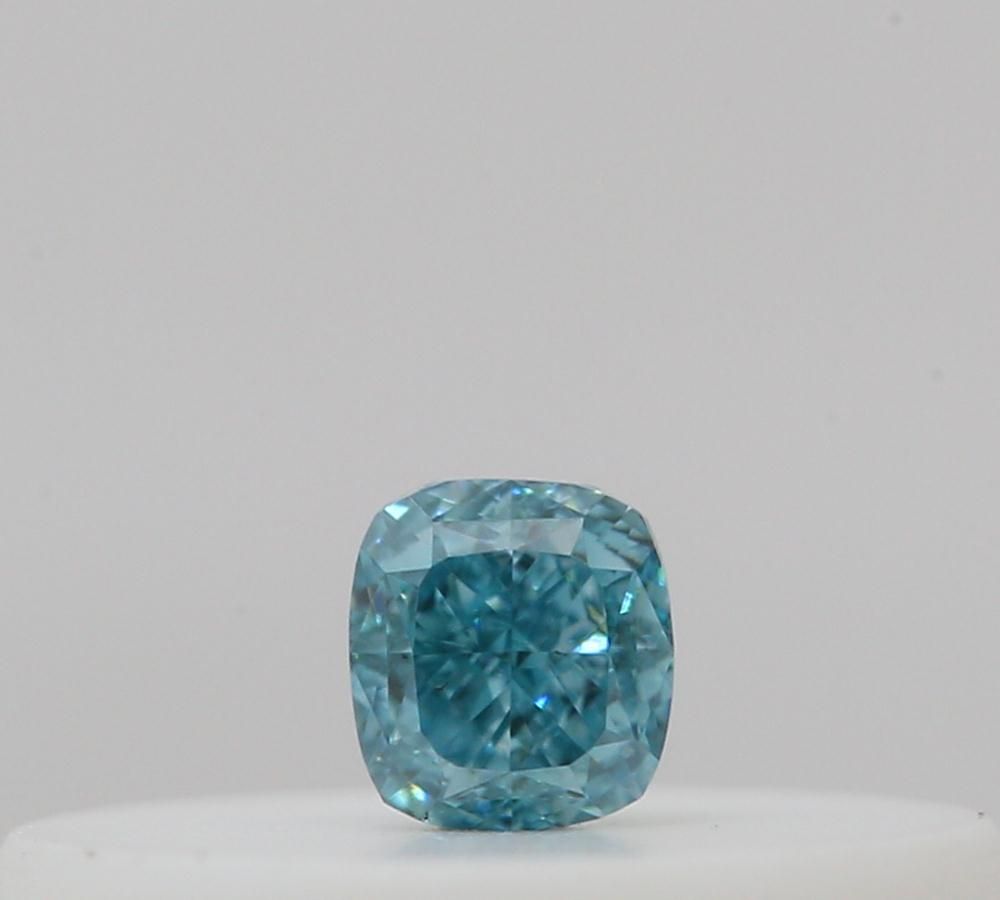 Cushion Fancy Vivid Green Blue Natural Diamond 0.05ct loose diamond