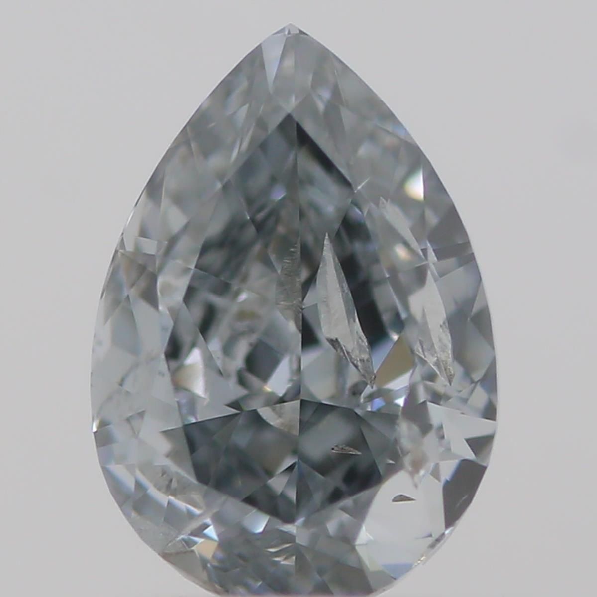 Pear Fancy Blue Gray Natural Diamond 0.51ct I2 loose diamond