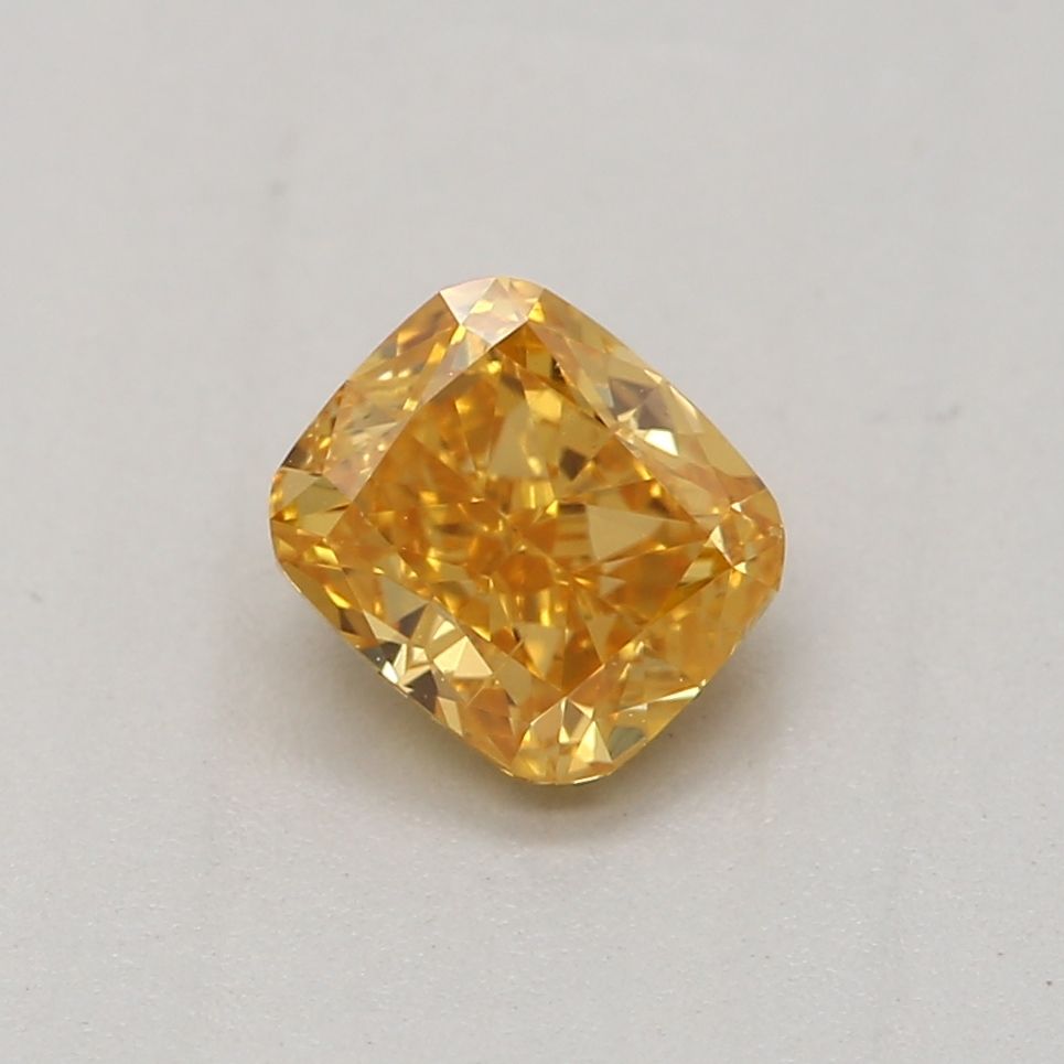 Cushion Fancy Vivid Yellow Orange Natural Diamond 0.41ct SI2 loose diamond