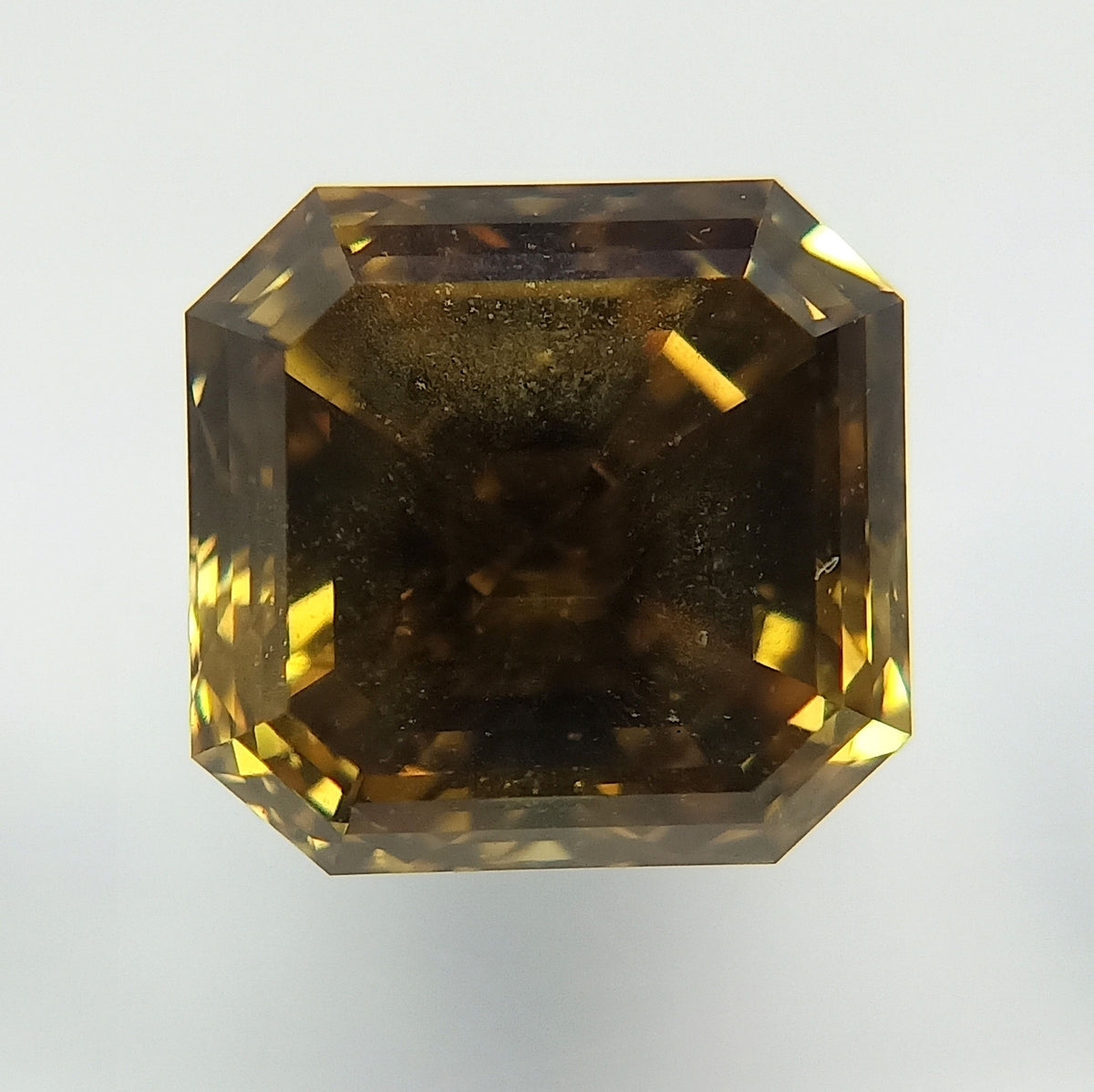 Square Emerald Fancy Deep Yellow Brown Yellow Natural Diamond 1.53ct loose diamond