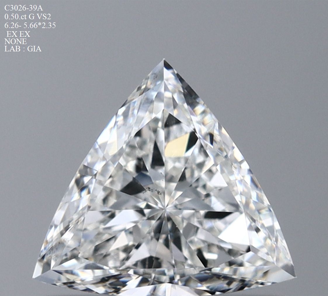 Triangular Natural Diamond 0.50ct G VS2