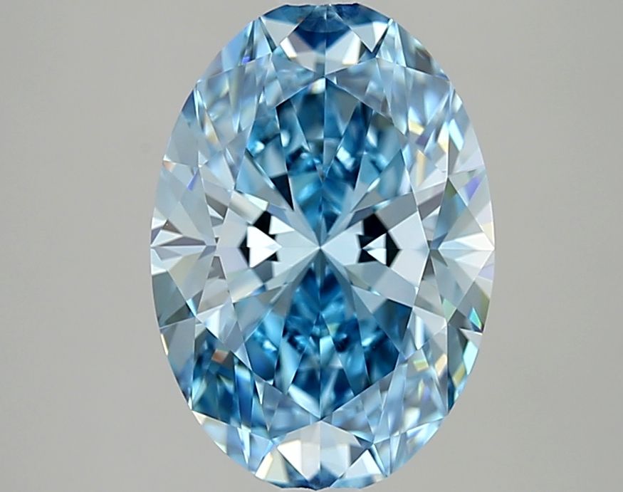 Oval Fancy Vivid Blue Lab-grown Diamond 3.06ct VVS1 loose diamond