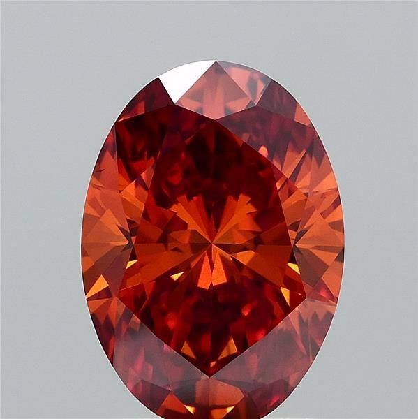 Oval Fancy Vivid Orange Lab-grown Diamond 1.53ct VS1 loose diamond