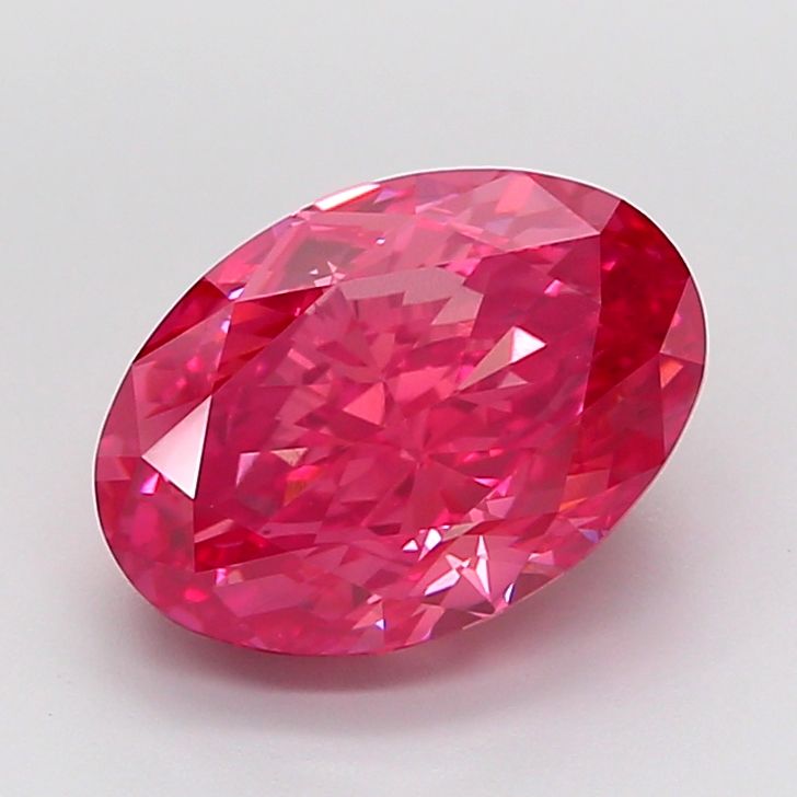 Oval Fancy Vivid Red Lab-grown Diamond 10.81ct VS1 loose diamond