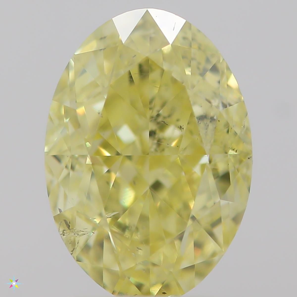 Oval Fancy Intense Yellow Natural Diamond 1.01ct SI2 loose diamond