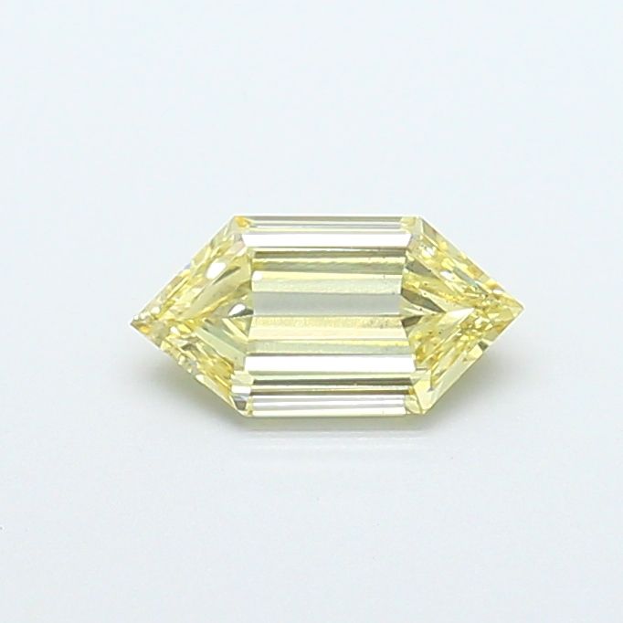 Hexagonal Fancy Vivid Yellow Lab-grown Diamond 0.85ct VS1 loose diamond