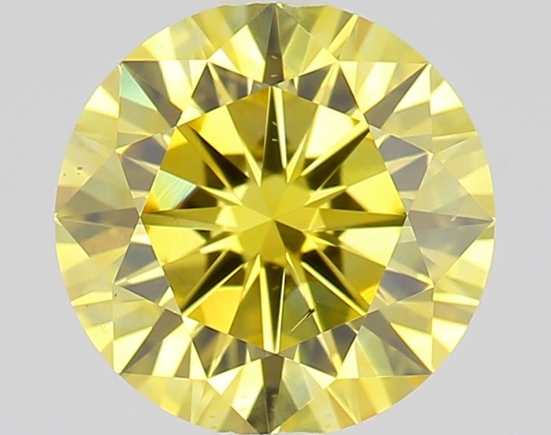 Round Fancy Intense Yellow Lab-grown Diamond 1.02ct SI1 loose diamond