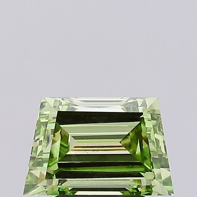Trapezoid Fancy Vivid Green Lab-grown Diamond 2.14ct VVS2 loose diamond