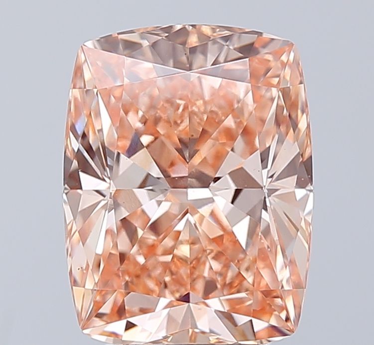Cushion Fancy Intense Pinkish Orange Lab-grown Diamond 4.26ct VS1 loose diamond