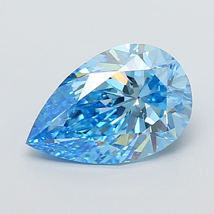 Pear Fancy Vivid Blue Lab-grown Diamond 1.84ct VVS2 loose diamond