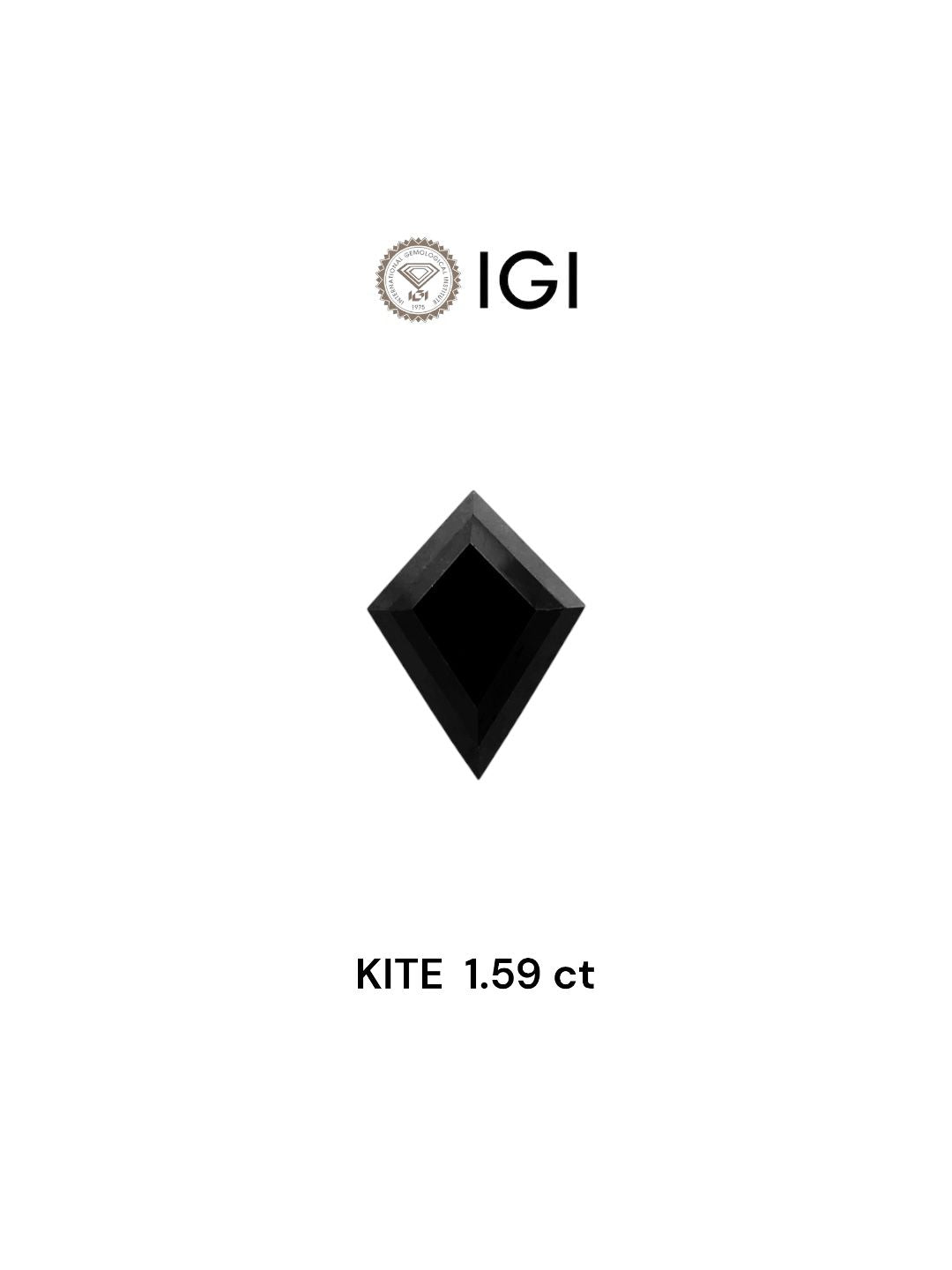 Kite Fancy Black Natural Diamond 1.59ct loose diamond