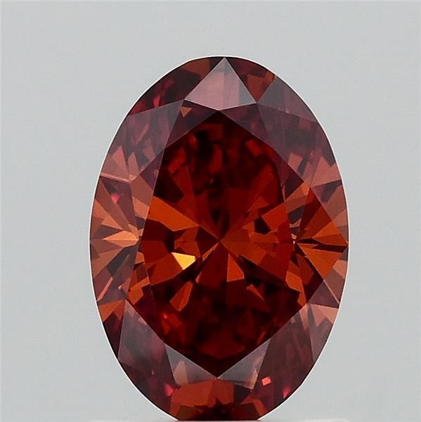 Oval Fancy Intense Brownish Orange Lab-grown Diamond 1.1ct VVS2 loose diamond