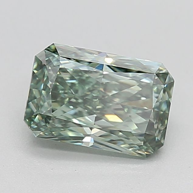 Radiant Fancy Vivid Green Lab-grown Diamond 1.02ct VS1 loose diamond