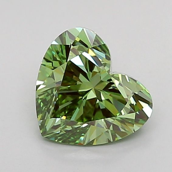 Heart Fancy Vivid Green Lab-grown Diamond 1ct VVS1 loose diamond