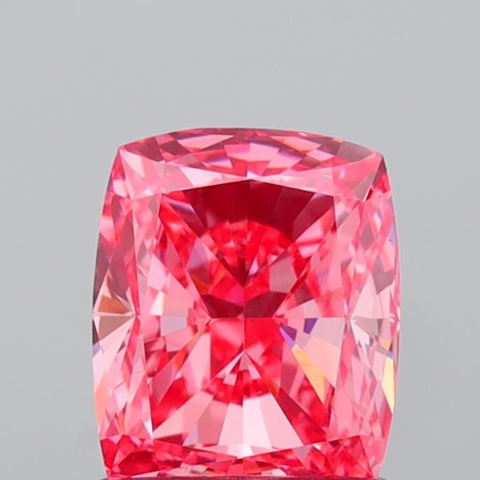 Cushion Fancy Vivid Pink Lab-grown Diamond 1.01ct VVS2 loose diamond