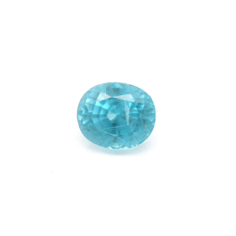 Oval Blue Zircon 4.04ct loose gemstone