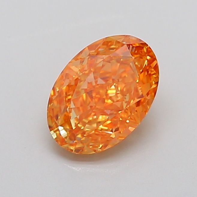 Oval Fancy Vivid Pink Orange Lab-grown Diamond 1.8ct VVS2 loose diamond