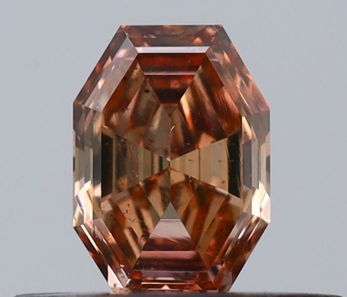 Octagonal Fancy Orange Natural Diamond 0.28ct SI1 loose diamond