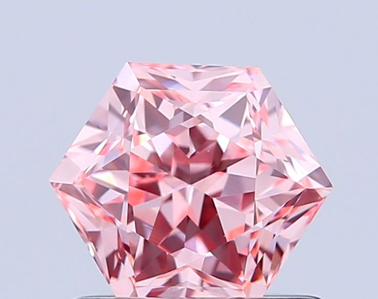 Hexagonal Fancy Intense Pink Lab-grown Diamond 1.02ct VS1 loose diamond