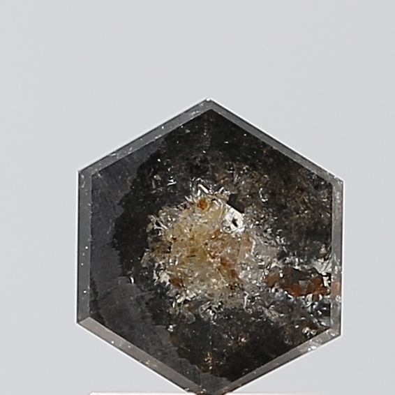 Hexagonal Salt And Pepper Natural Diamond 1.3ct VVS2 loose diamond