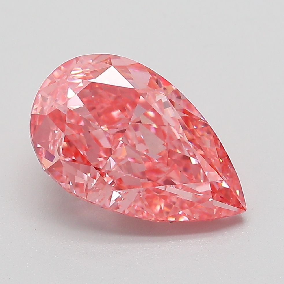Pear Fancy Vivid Pink Lab-grown Diamond 3.02ct VVS2 loose diamond