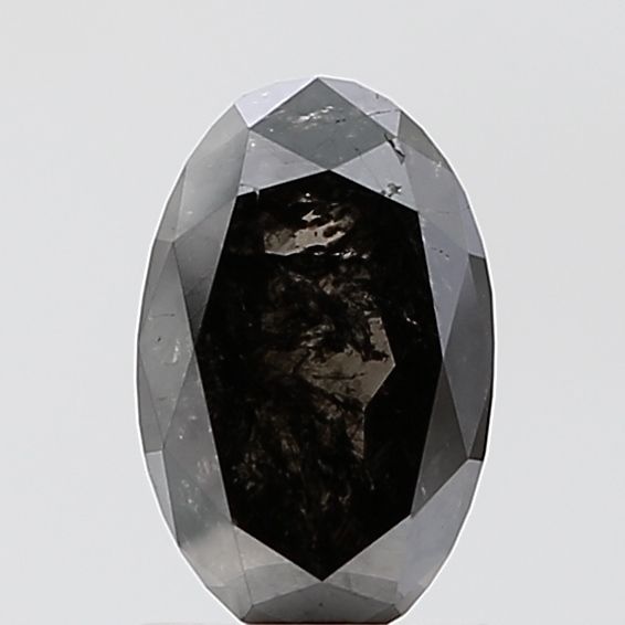 Oval Salt And Pepper Natural Diamond 1.49ct VS2 loose diamond
