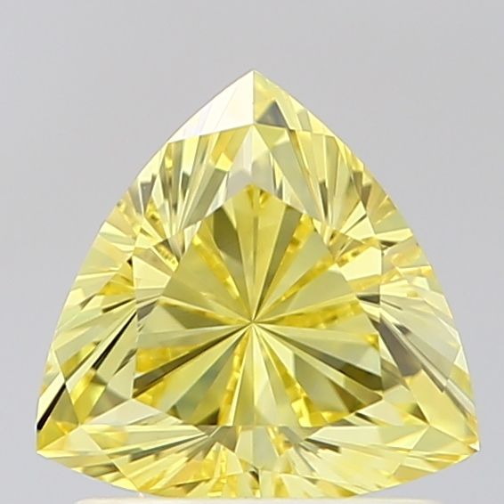 Triangular Fancy Intense Yellow Lab-grown Diamond 1.1ct VS1 loose diamond