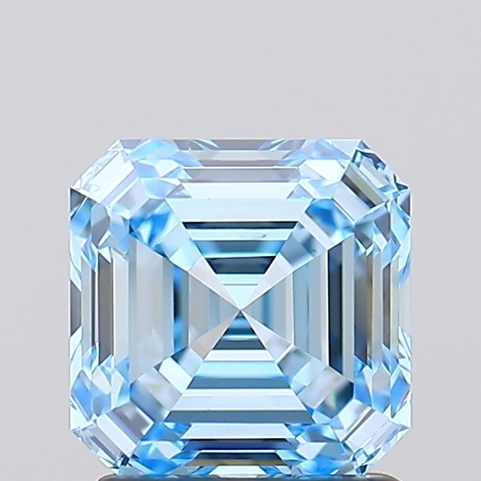 Asscher Fancy Vivid Blue Lab-grown Diamond 1.51ct VVS2 loose diamond