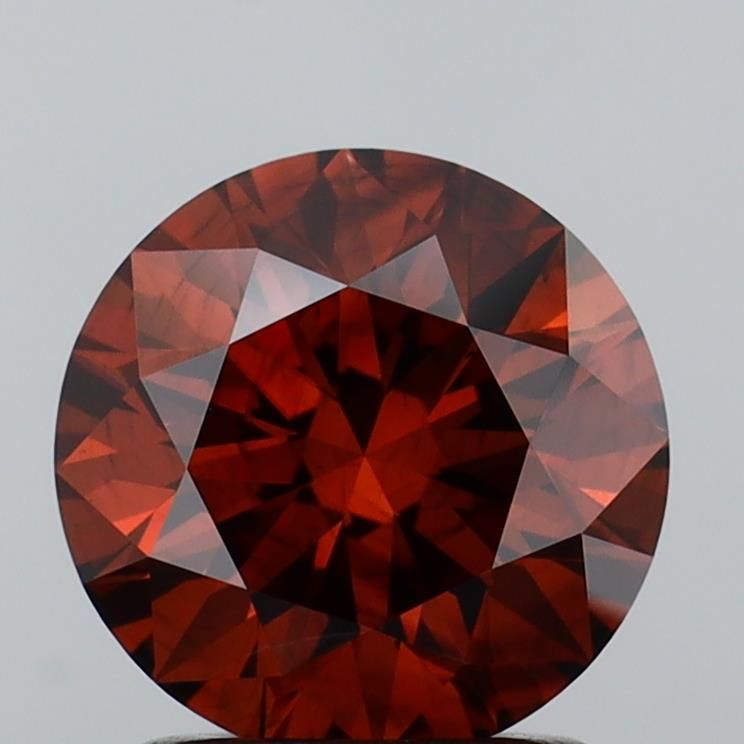 Round Fancy Orangey Brown Lab-grown Diamond 1.51ct SI1 loose diamond
