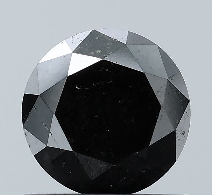Round Fancy Black Natural Diamond 0.9ct VS2 loose diamond