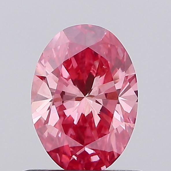 Oval Fancy Vivid Pink Lab-grown Diamond 0.5ct VS1 loose diamond
