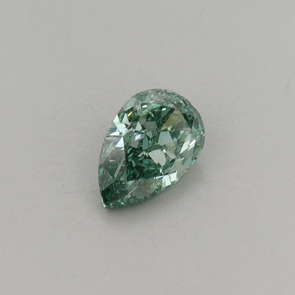 Pear Fancy Vivid Green Lab-grown Diamond 0.52ct VS1 loose diamond