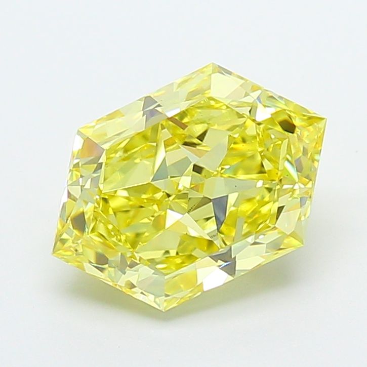 Hexagonal Fancy Intense Yellow Lab-grown Diamond 3.01ct VS1 loose diamond
