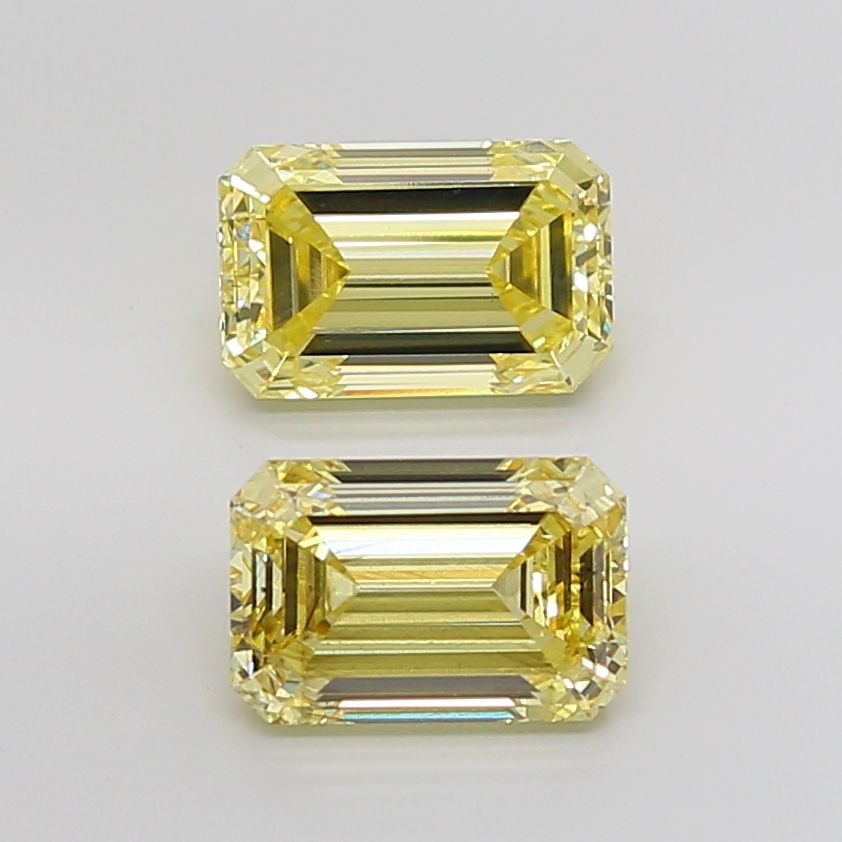 Emerald Fancy Vivid Yellow Lab-grown Diamond 1.28ct VS2 loose diamond