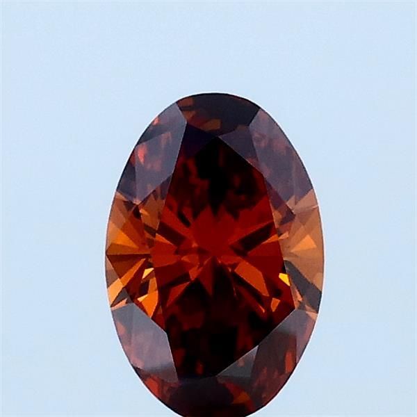 Oval Fancy Vivid Brownish Orange Lab-grown Diamond 0.51ct VS1 loose diamond