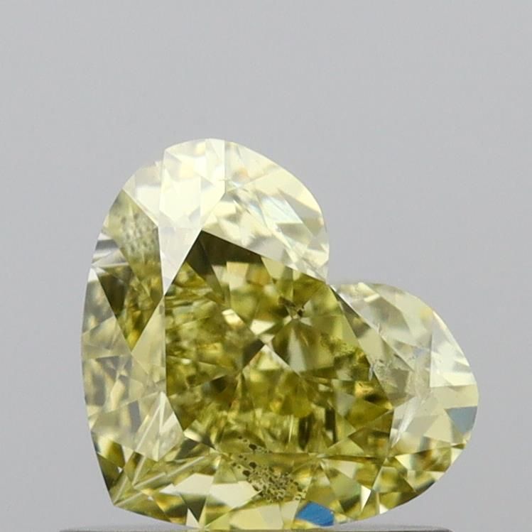 Heart Fancy Brownish Greenish Yellow Natural Diamond 1.01ct SI2 loose diamond