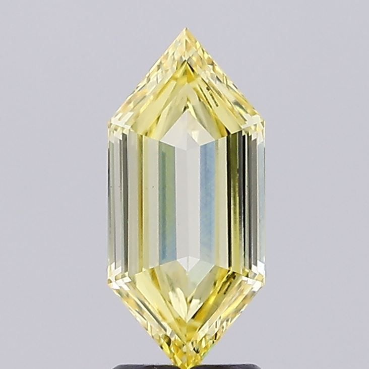 Hexagonal Fancy Yellow Lab-grown Diamond 2.13ct VVS2 loose diamond