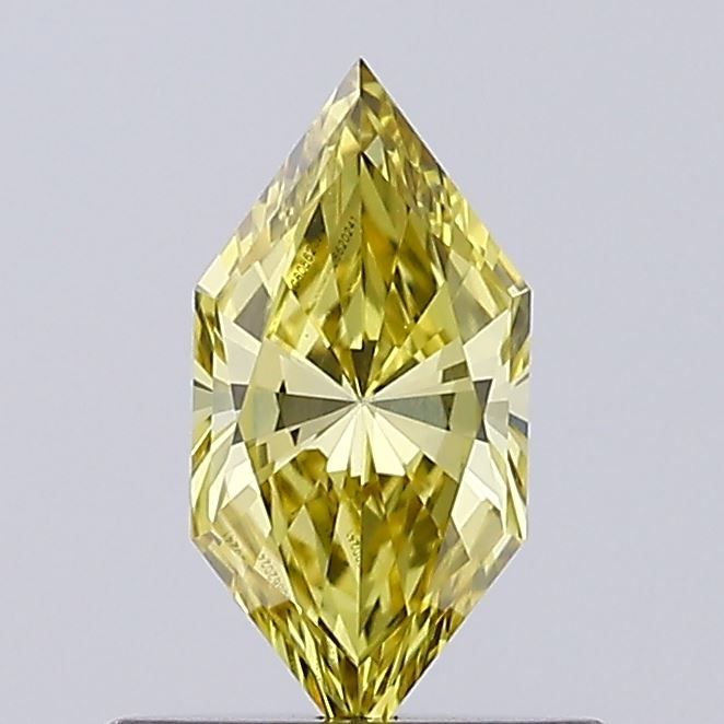 Hexagonal Fancy Vivid Yellow Lab-grown Diamond 0.49ct VVS2 loose diamond
